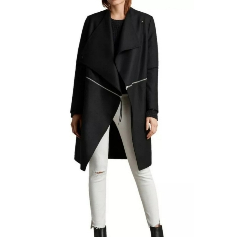 ALLSAINTS ORA ZIPPER ZIP COAT ALL SAINTS